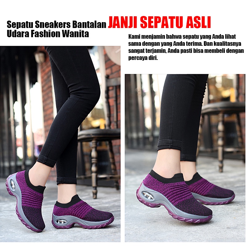 QINGSHUI Sepatu Kets Slip on Wanita Berkualitas Tinggi,Sepatu Cewek Terbaru 2022 Import Korea,Sepatu Sneaker Wanita,Sepatu Lari Wanita Yang Nyaman