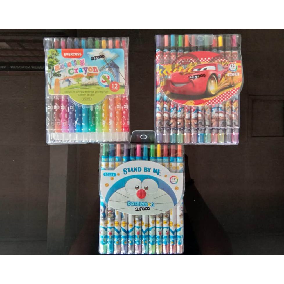 

GROSIR CRAYON TWISTER 12 COLORS TOP BRAND HD QUALITY