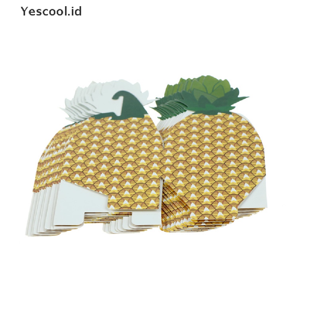 【Yescool】 12pcs candy boxes paper pineapple gift bag beach wedding decor party supplies .