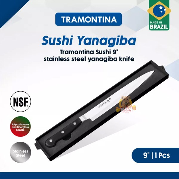 Tramontina YANAGIBA 9in GOLD pisau sushi line japan precision knife