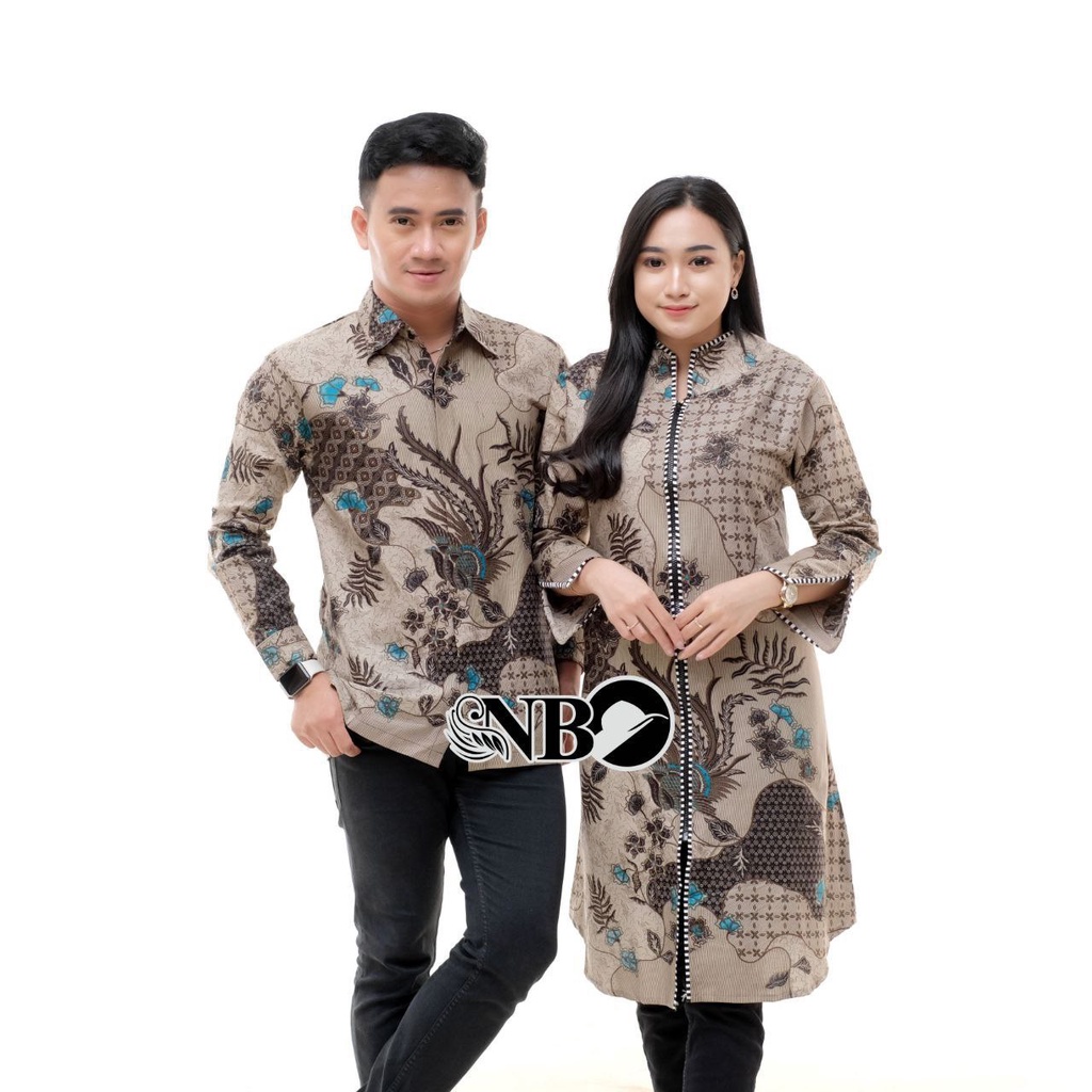 Maura Couple - Sania Ruffle Batik Couple Ori Ndoro Jowi Garansi Termurah Shopee - BATIK MODERN SOLO