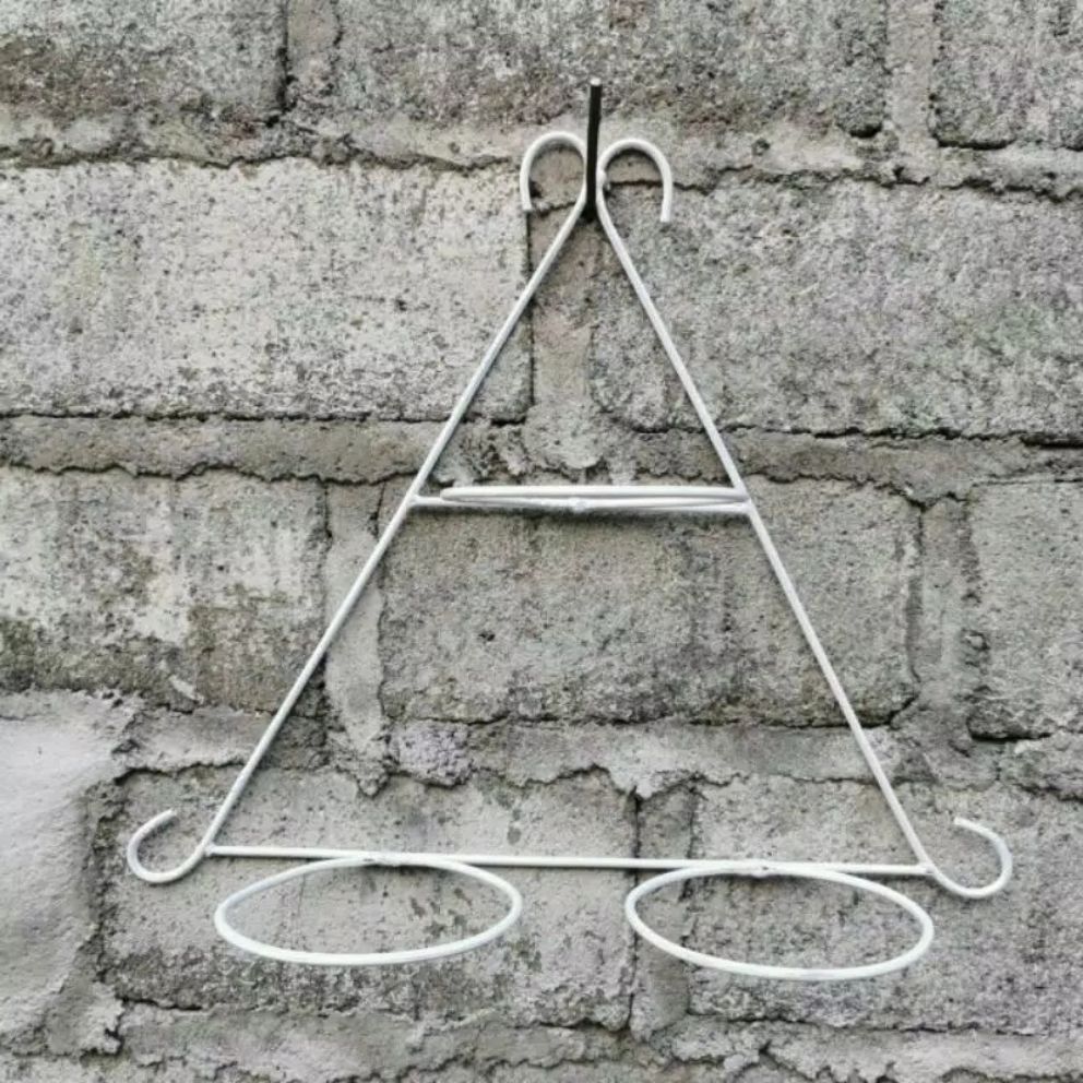 STANDING RAK POT BUNGA GANTUNG/ RAK POT DINDING 2 SUSUN/RAK POT MURAH