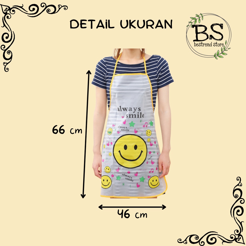 Celemek Masak Anti Air Apron Clemek Dapur Waterproof Ukuran Jumbo Bahan PVC Anti Air