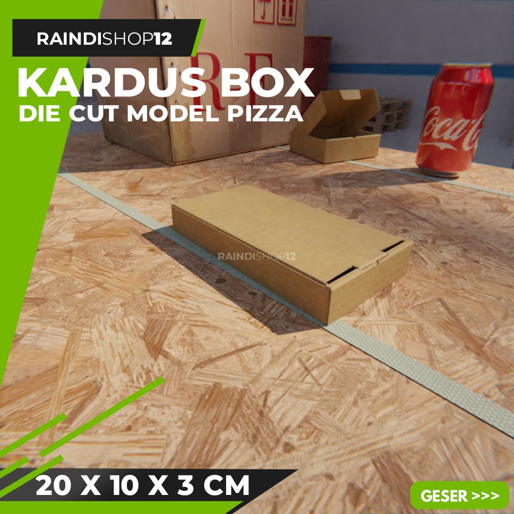 

BOX 20 X 10 X 3 CM KARDUS DIE CUT PIZZA KEMASAN PACKAGING KADO