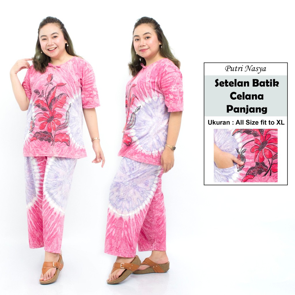 setelan batik jumbo celana panjang / baby doll jumbo / kulot jumbo / piyama jumbo  / pakaian santai