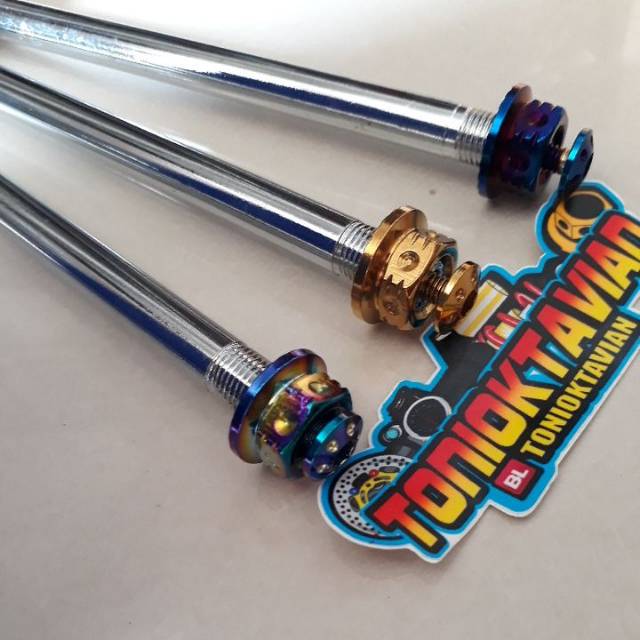 As roda depan m10 190 blue pelangi gold yamaha mio mio j As roda depan m10 190 blue pelangi gold yamaha mio mio j