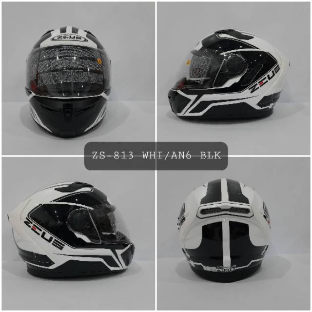 ZEUS ZS-813 GRAPHIC - WHITE / AN 6 BLACK