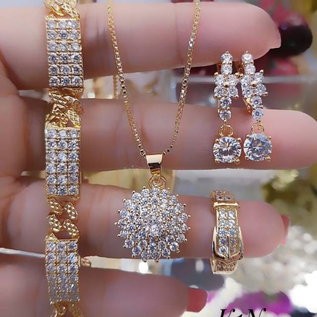 Xuping set perhiasan lapis emas 24k 2205