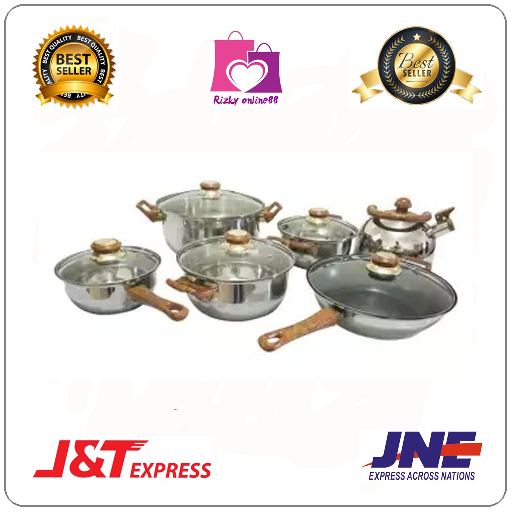 Rizkyonline88 panci set stainless cookware