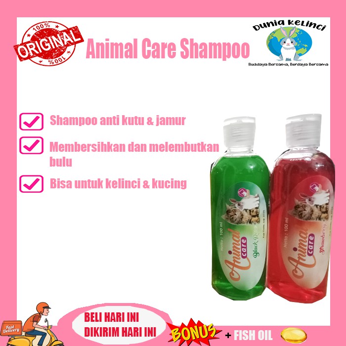 SHAMPOO  KELINCI KUCING ANIMAL CARE WANGI ANTI KUTU JAMUR  CONDITIONER