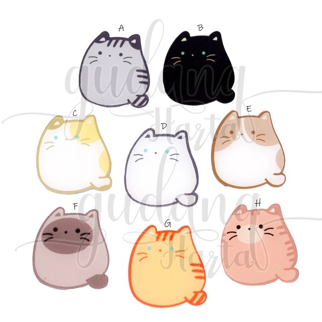 Pin Akrilik Chubby Cat Pin Bros Tas Motif Kucing Gendut GH 208494