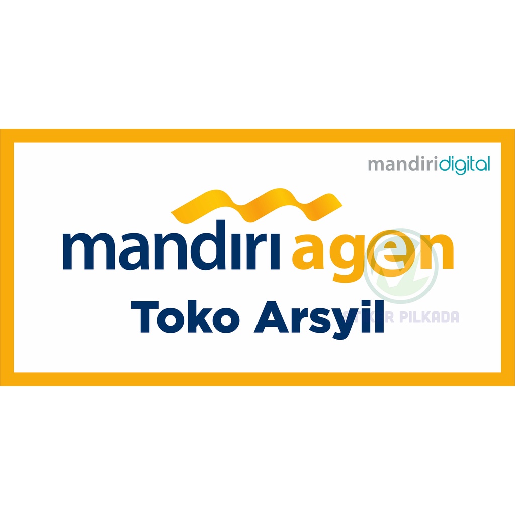 

STIKER VINYL MANDIRI SIMPLE MODEL 1 (CUSTOM, NAMA AGEN TULIS DI CATATAN/CHAT)