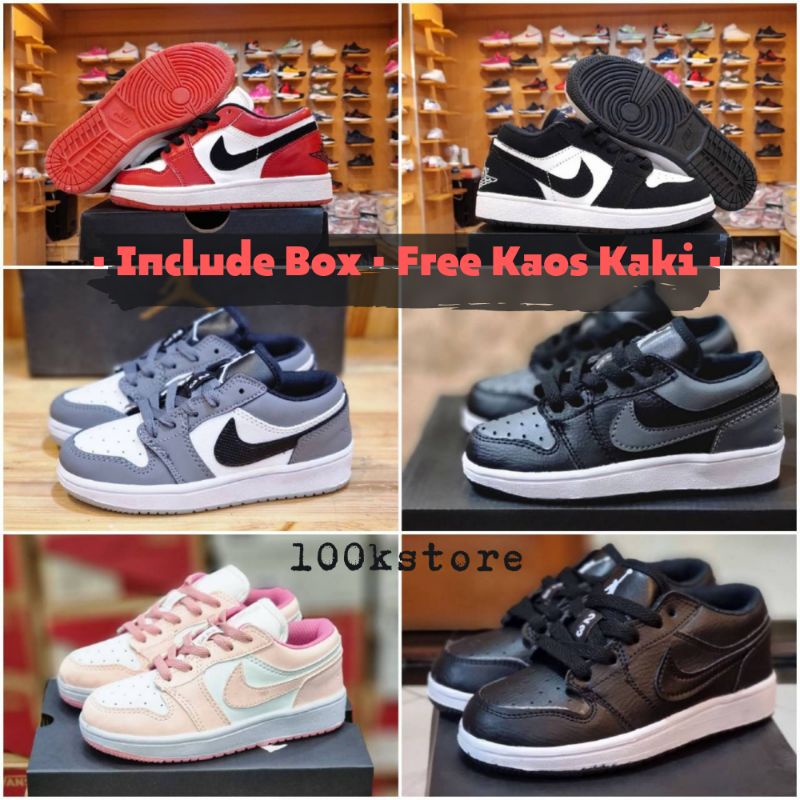 sepatu jordan anak laki laki perempuan size 26-35 sneakers anak jordan low full tali