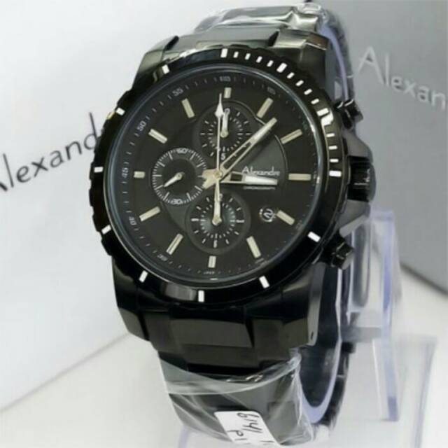 Jam Tangan Pria Alexandre Christie AC 6141 Full Black