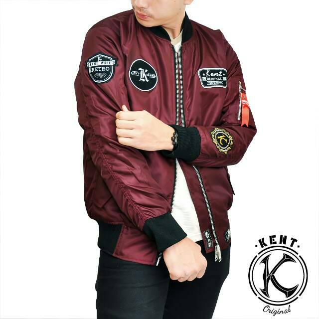 Kent Jaket Bomber KENT RETRO MAROON