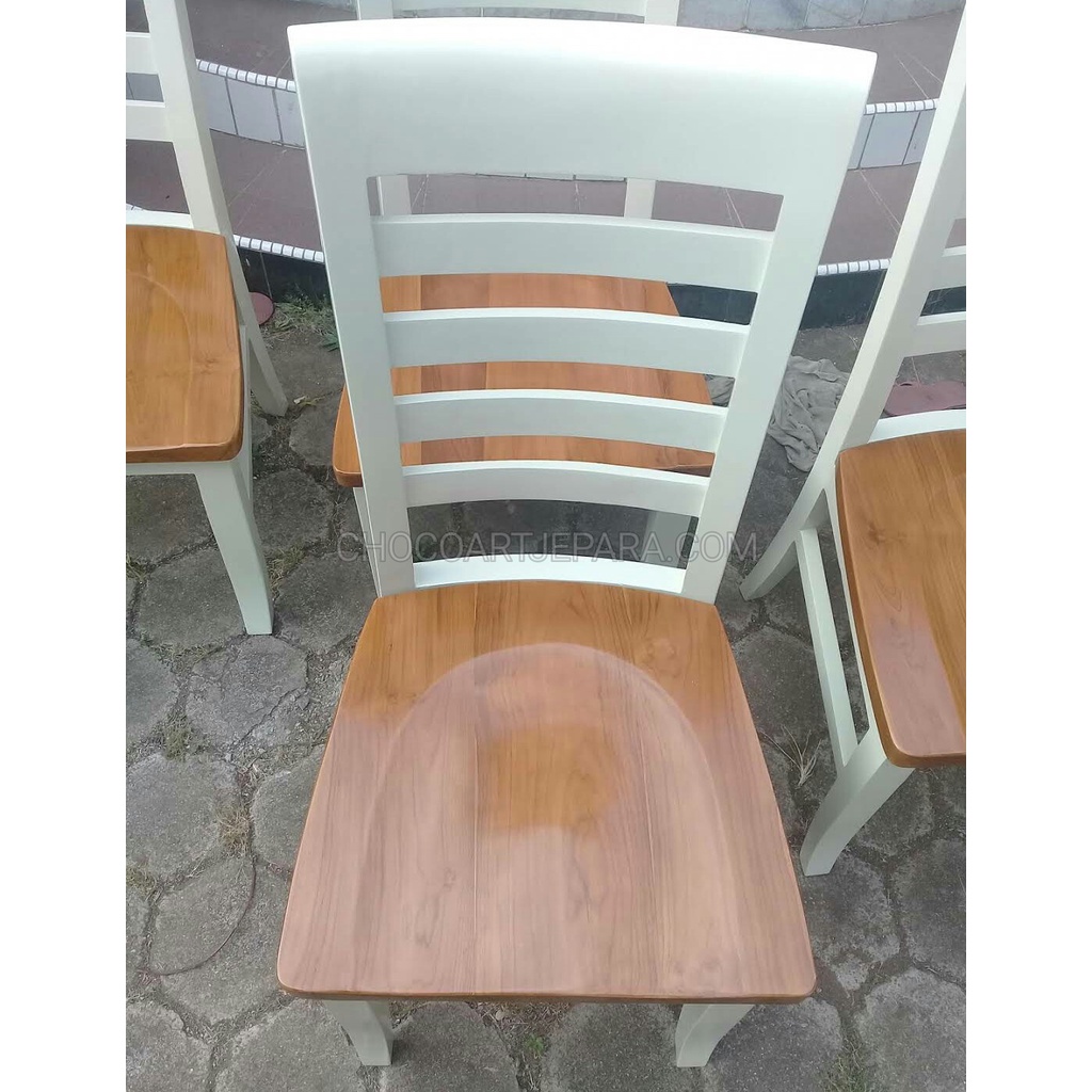 Kursi & Meja Makan Bulat Minimalis Kayu Jati Kursi Cafe Mebel Jepara Custom Chocoart Jepara