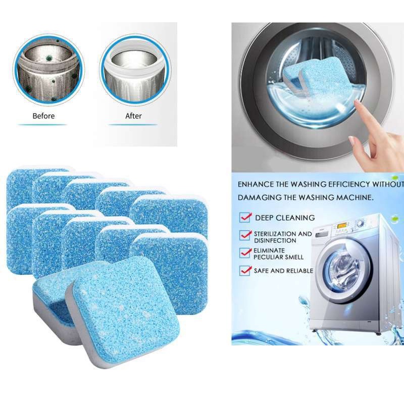 TABLET PEMBERSIH MESIN CUCI Penghilang Bau Anti Bakteri Mesin Cuci / DEEP CLEANING WASHING MACHINE