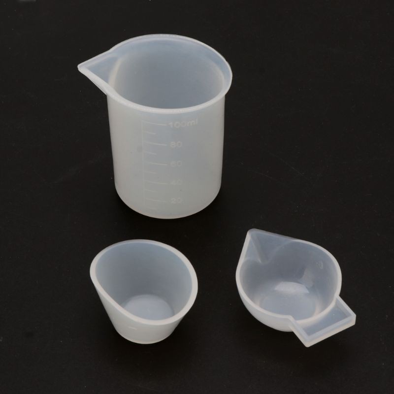 Moonlight&quot; 12Pcs Silicone Mixing Measuring Cups UV Resin Mold DIY Casting Jewelry Tool Kit