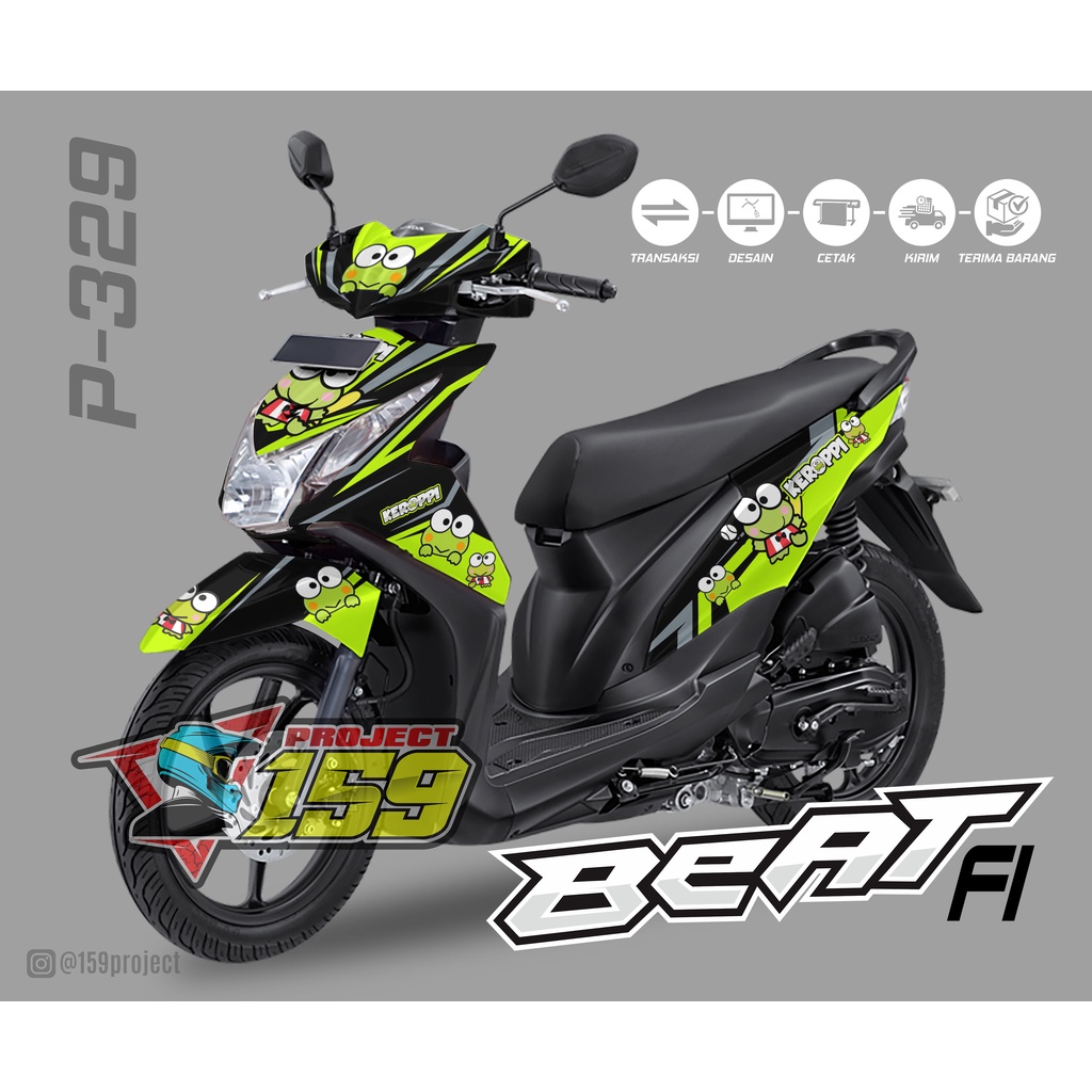 Stiker Motor Beat FI 2014 - P-329 Keroppi Livery
