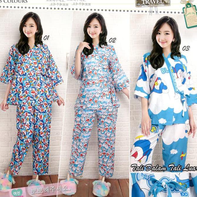 kimono piyama kekinian model baru