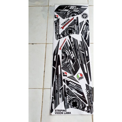 STRIPING VARIASI LIST STIKER VIXION OLD VIXION LAMA MOTIF TRANSFORMER SERIES Silver abu
