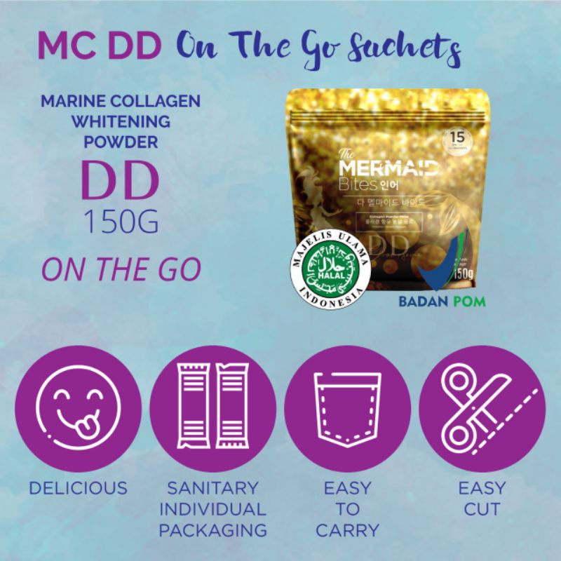🇰🇷Chromosome Whitening DD Collagen 150g The Mermaid Bites (3 Pouch) (150gx3)