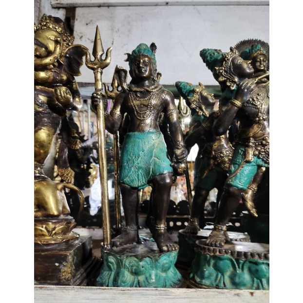 Patung Dewa Siwa Perunggu 35 Cm God Shiva Bronze Brass Statue