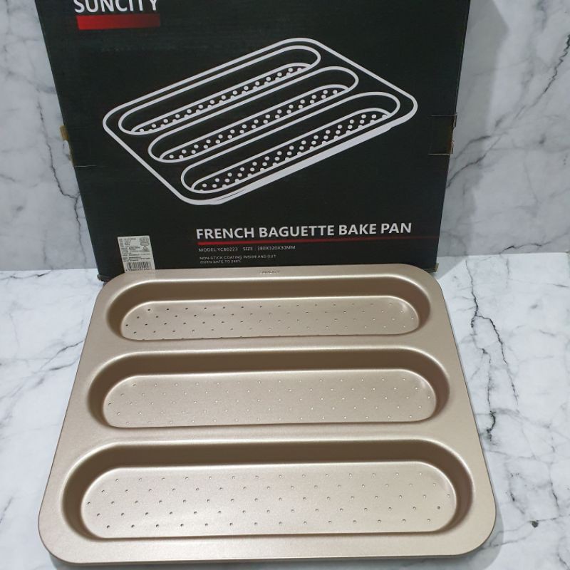 Suncity French Baguette Bake pan / loyang roti / non stick baking pan