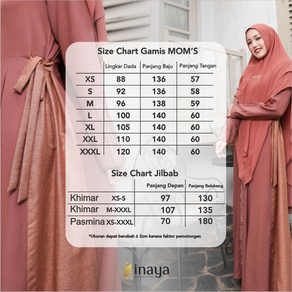 Inaya Kuswari Couple Sarimbit Set Khimar Putih