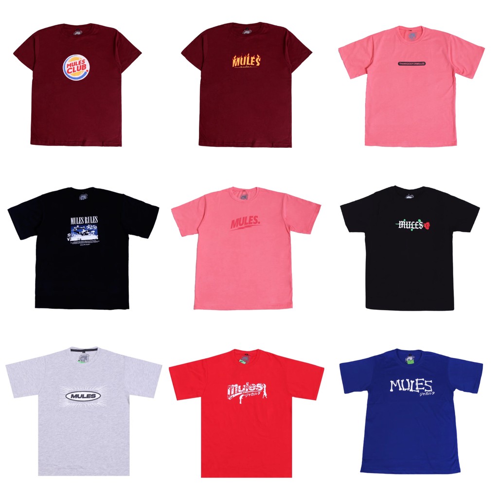 Mules tees tshirt kaos distro pria dan wanita original lokal brand Jakcloth Store Bogor
