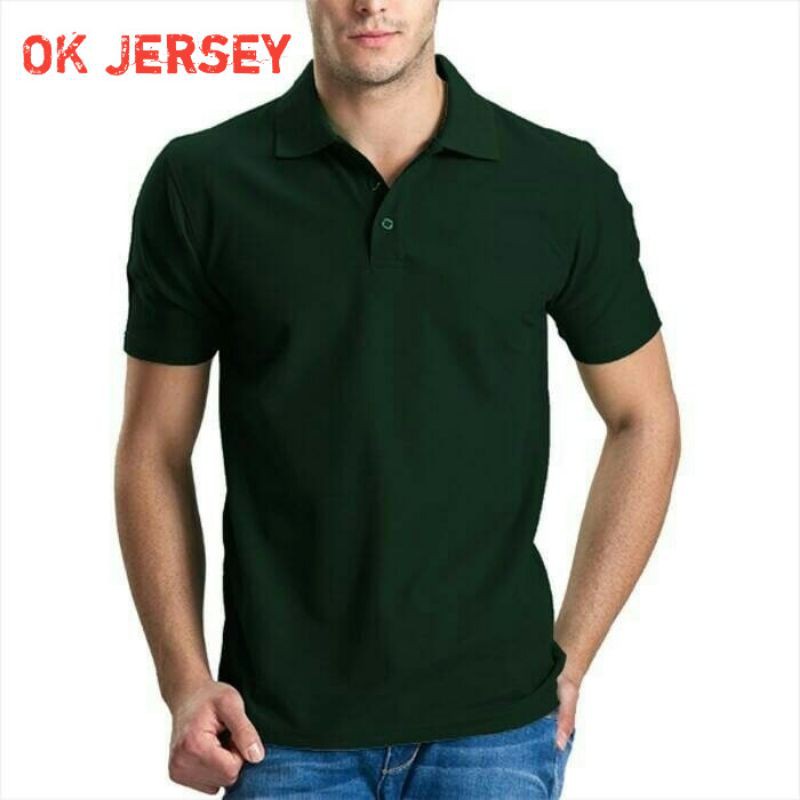 KAOS POLO KERAH DISTRO HIJAU ARMY