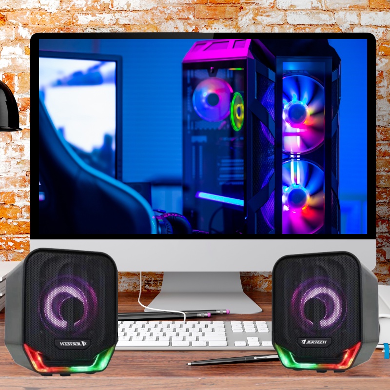 Speaker Gaming Jertech S4 Rival Audio Wired Speaker LED Speaker