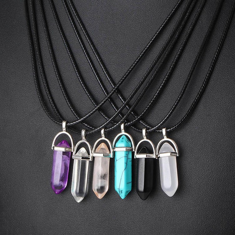 Kalung Gemstone / Kalung Liontin Amethyst Ametis Kecubung Chakra