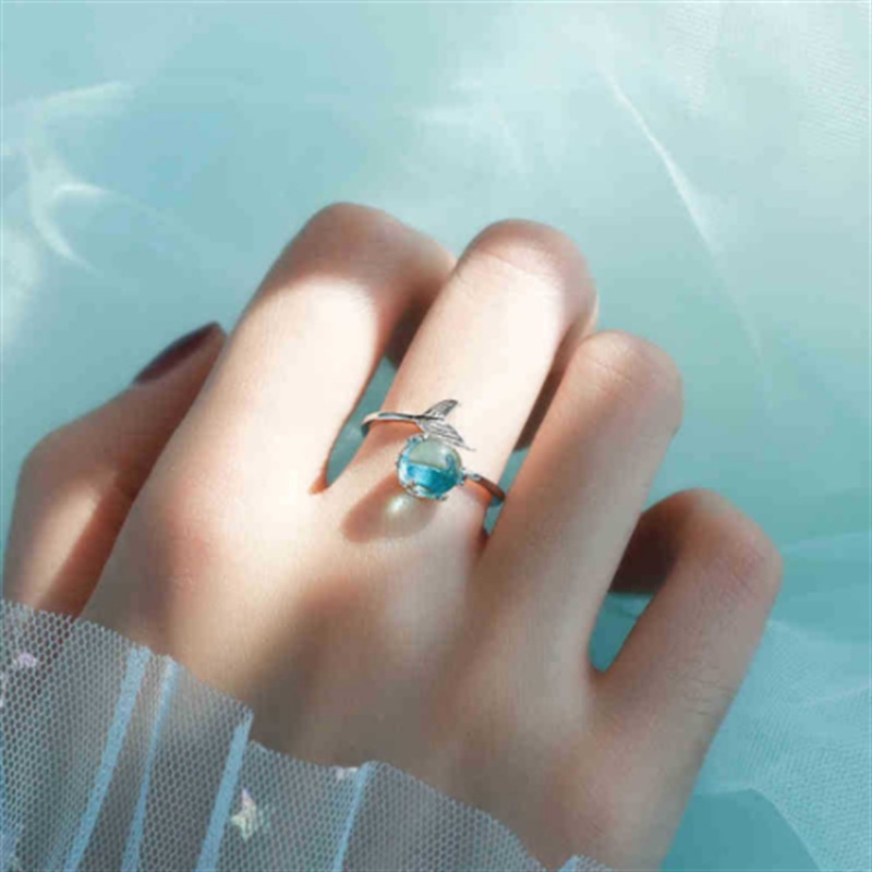 Cincin Jari Telunjuk S925 Silver Model Mermaid Untuk Wanita