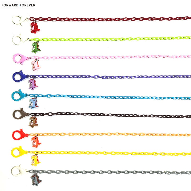 New Fashion Acrylic Dinosaur Pendant Mask Chain M60037