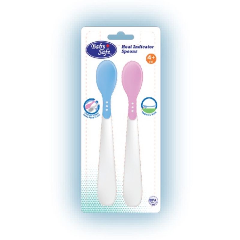 lov me❤️Baby Safe BS348 Heat Indicator Spoon|Sendok makan bayi dengan penyanggah