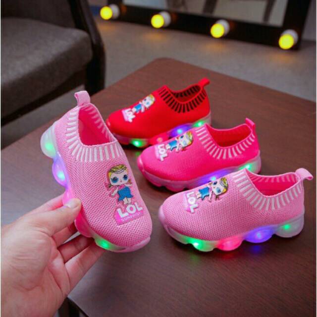 Twokids Sepatu led LOL anak perempuan 1-5th