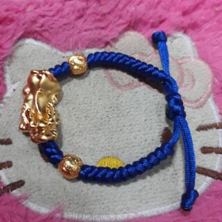  Gelang  naga  emas tali merah china  cina pixiu shio import 