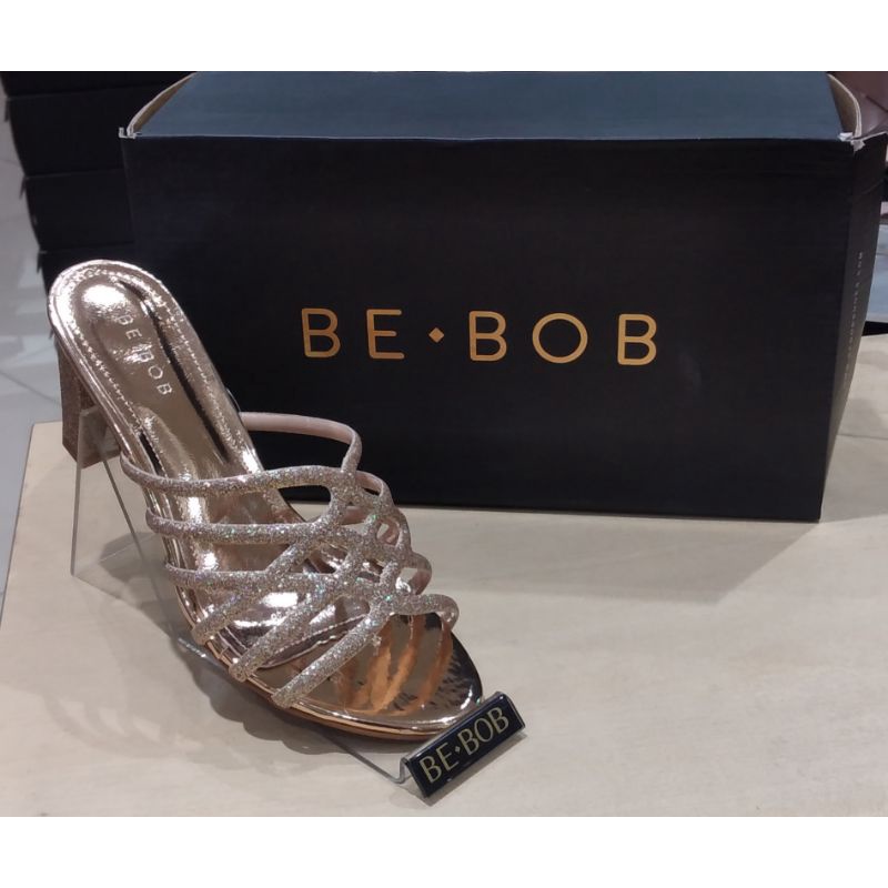 Sandal Pesta Wanita Rose Gold Hak Kotak 5cm Blink" Cantik Be-bob