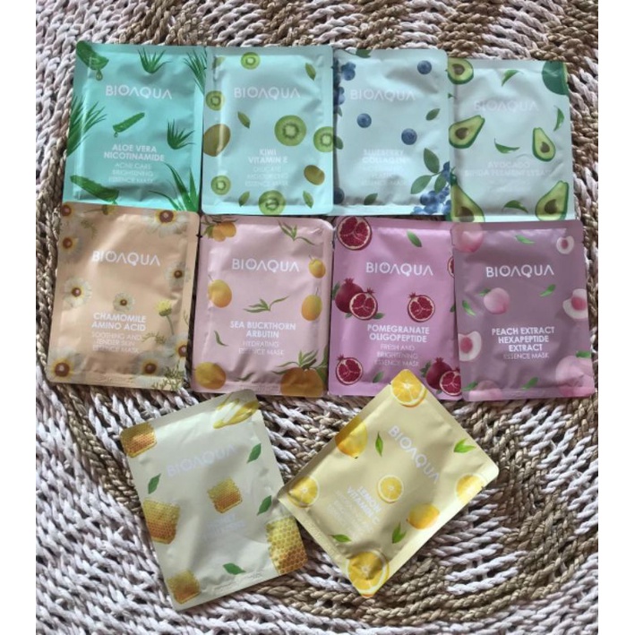 bioaqua masker wajah muka masker topeng mask sheet original BPOM