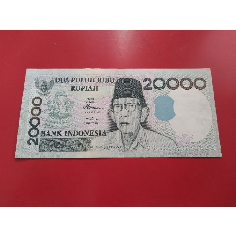 Uang Kertas Kuno 20rb Rupiah KI HAJAR DEWANTARA