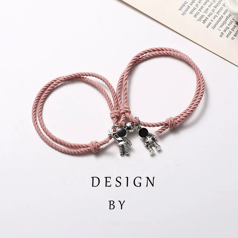 Fashion astronaut pendant couple Bracelet nylon rope Solid Color Bracelet simple accessories