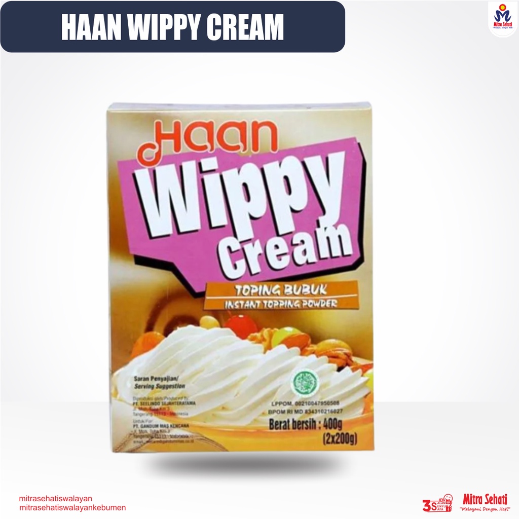 

HAAN WIPPY CREAM 400gr [ Mitra Sehati Swalayan ]