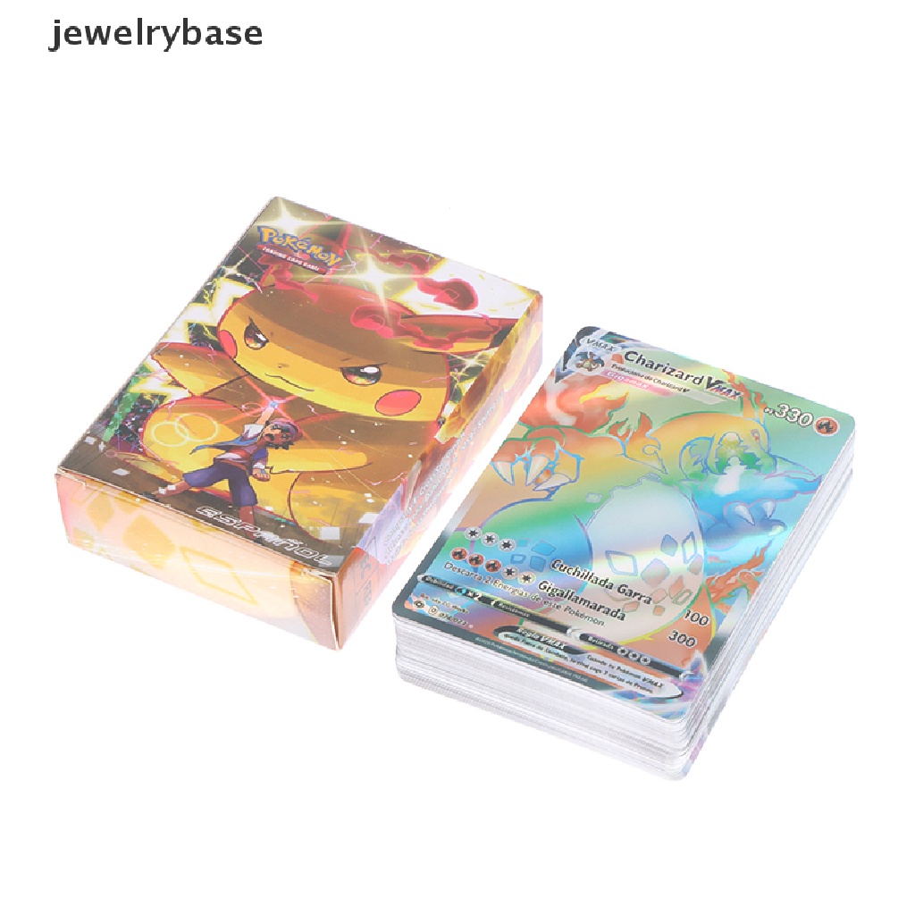 (jewelrybase) Mainan Kartu Pokemon Holografik Warna Pelangi Untuk Anak