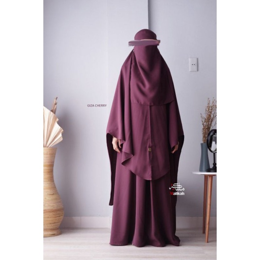 GIZA BASIC ABAYA MALIKAH | Gamis basic casual | gamis busui | gamis set khimar | gamis akhwat | gami