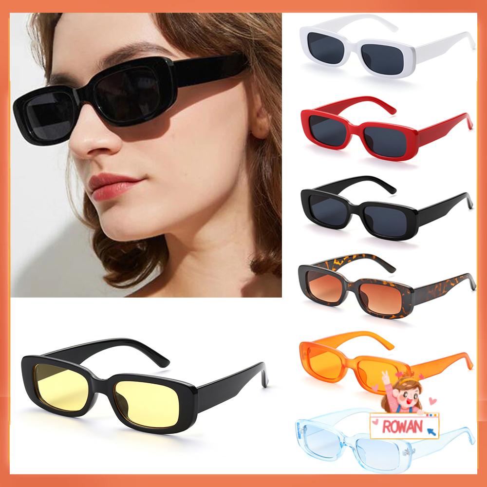 ROW Fashion Sun Glasses Square Frame Eyewear Women Sunglasses Travel UV 400 Protection Small Rectangle Retro Eyeglasses