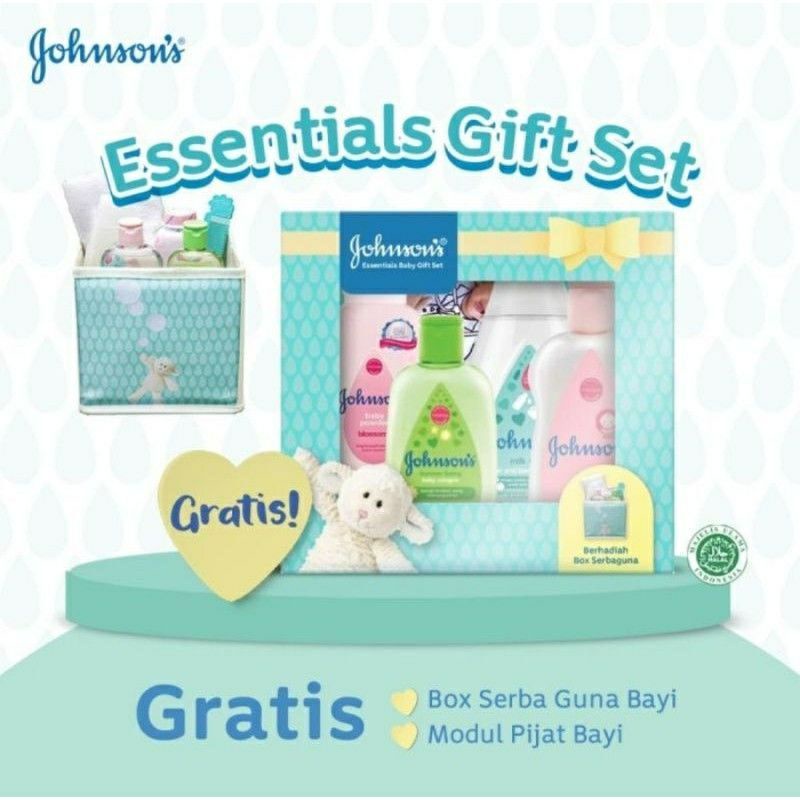 JOHNSON’S® Essentials Gift Set - Paket Hadiah Bayi - Paket Sabun Bayi - Sabun Bayi Set - Bedak Bayi 