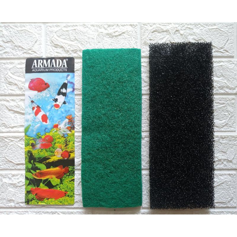 Busa / Spons / Sponge 2 lembar media filter aquarium & kolam