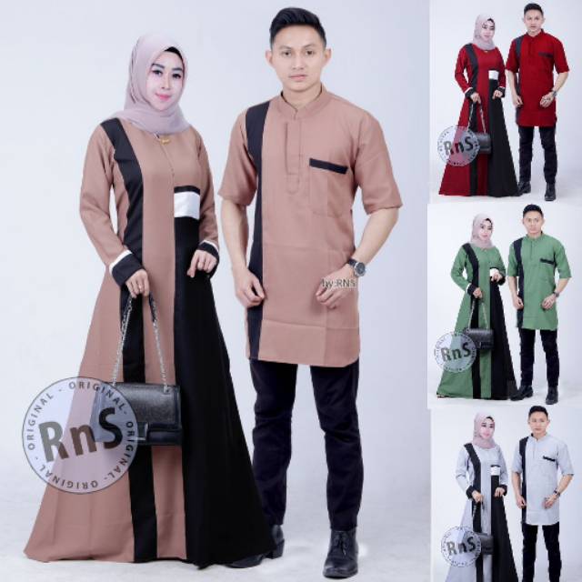 Ns FC Najibah Gamis Syar'i asdf Putih Benhur Abu Toska Navy Maroon Hujan