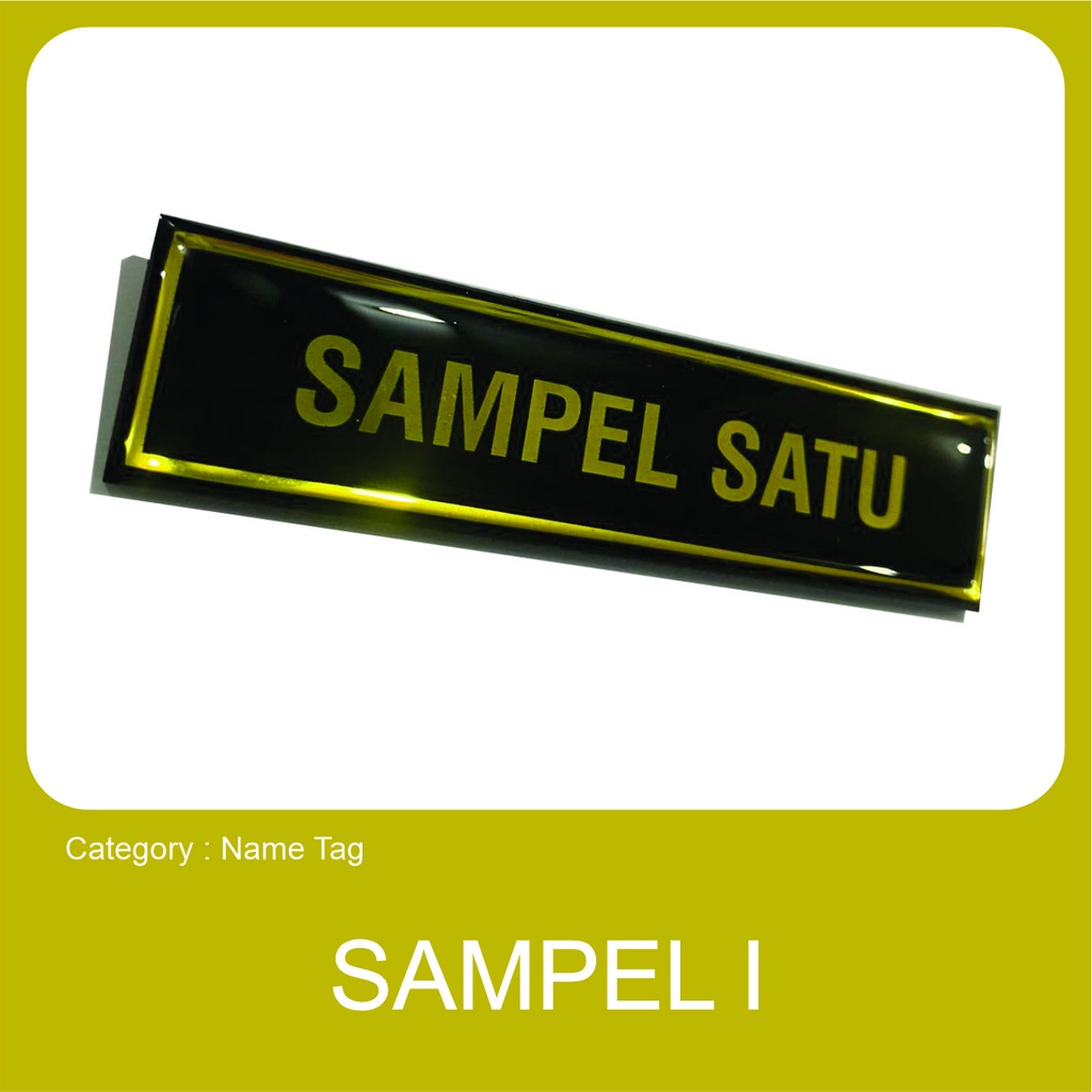 

Name Tag Akrilik Keren Cetak Custom, Cocok untuk Seragam Sampel Satu (HITAM-EMAS-EMAS)